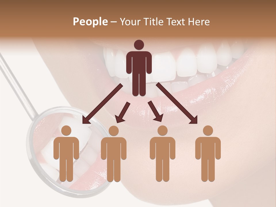 A Smiling Woman With A Stethoscope In Her Mouth PowerPoint Template