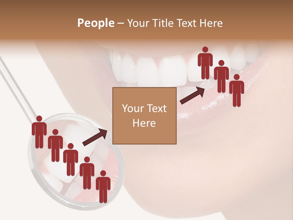 A Smiling Woman With A Stethoscope In Her Mouth PowerPoint Template