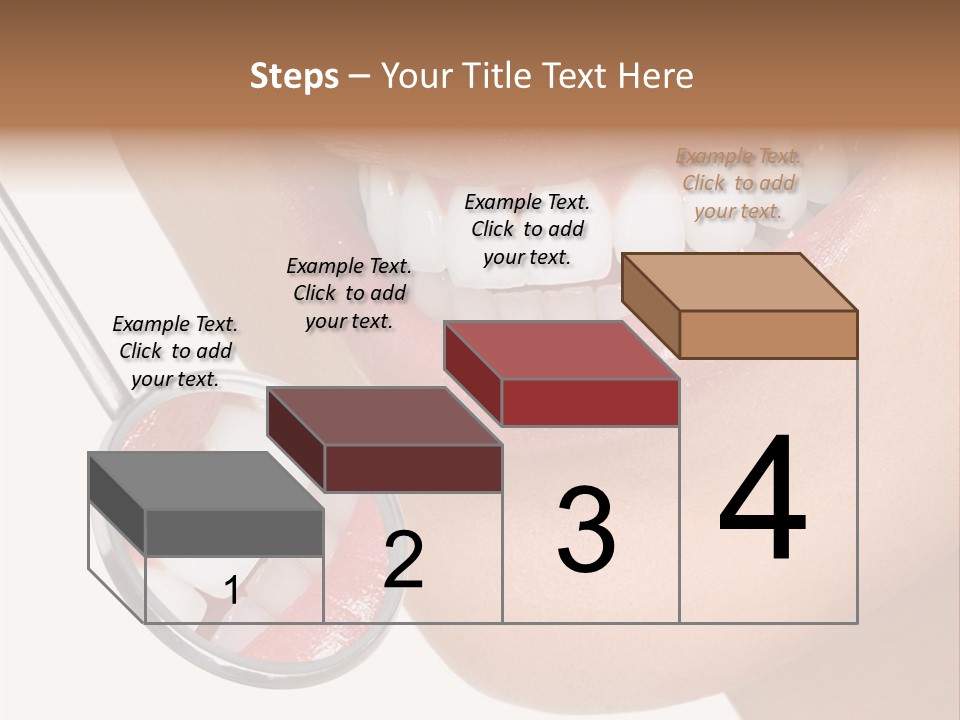 A Smiling Woman With A Stethoscope In Her Mouth PowerPoint Template