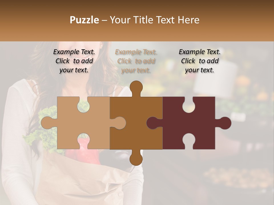 A Woman Holding A Paper Bag Full Of Vegetables PowerPoint Template