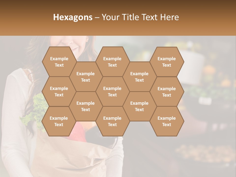 A Woman Holding A Paper Bag Full Of Vegetables PowerPoint Template