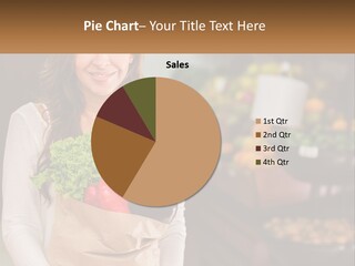 A Woman Holding A Paper Bag Full Of Vegetables PowerPoint Template
