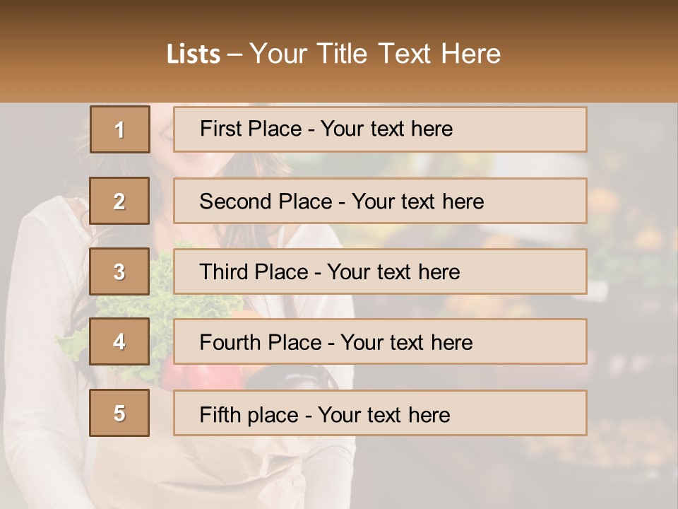 A Woman Holding A Paper Bag Full Of Vegetables PowerPoint Template