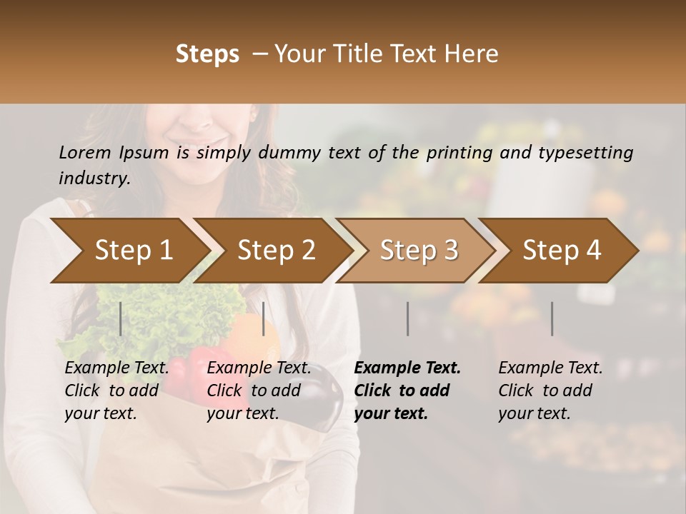 A Woman Holding A Paper Bag Full Of Vegetables PowerPoint Template