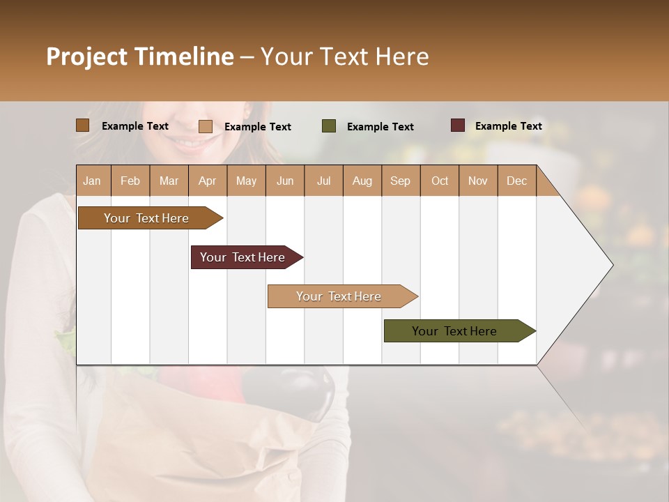 A Woman Holding A Paper Bag Full Of Vegetables PowerPoint Template