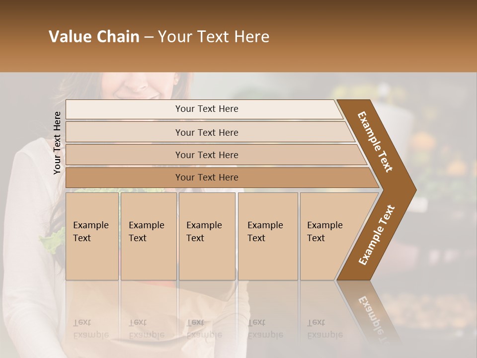 A Woman Holding A Paper Bag Full Of Vegetables PowerPoint Template