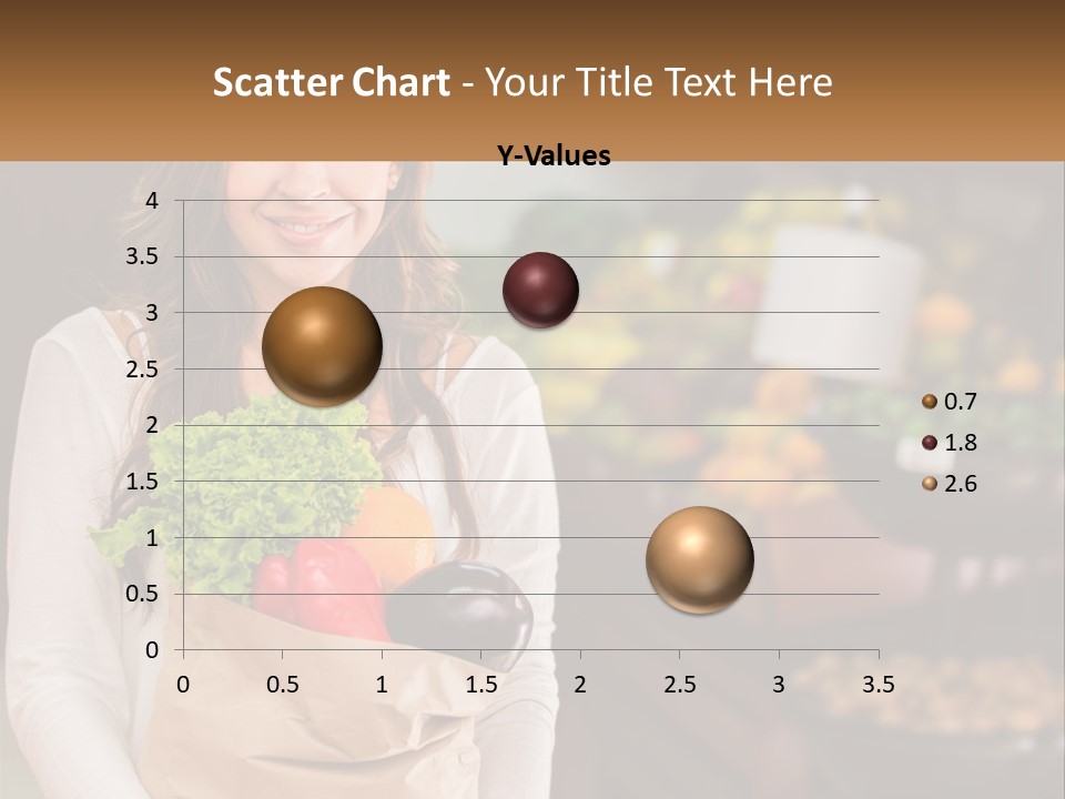 A Woman Holding A Paper Bag Full Of Vegetables PowerPoint Template