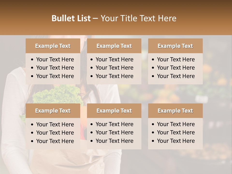 A Woman Holding A Paper Bag Full Of Vegetables PowerPoint Template