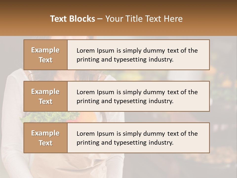 A Woman Holding A Paper Bag Full Of Vegetables PowerPoint Template