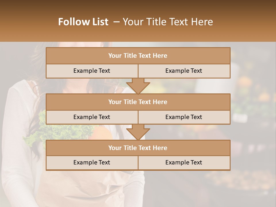 A Woman Holding A Paper Bag Full Of Vegetables PowerPoint Template