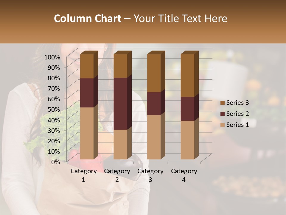 A Woman Holding A Paper Bag Full Of Vegetables PowerPoint Template