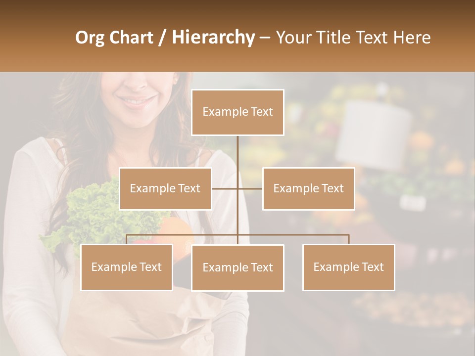 A Woman Holding A Paper Bag Full Of Vegetables PowerPoint Template