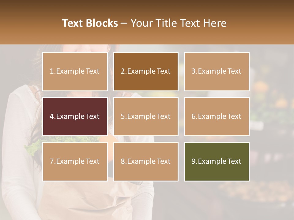 A Woman Holding A Paper Bag Full Of Vegetables PowerPoint Template