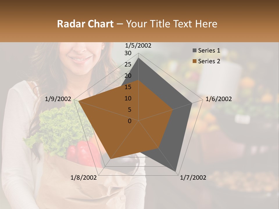 A Woman Holding A Paper Bag Full Of Vegetables PowerPoint Template