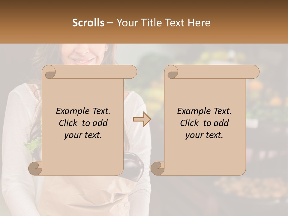 A Woman Holding A Paper Bag Full Of Vegetables PowerPoint Template