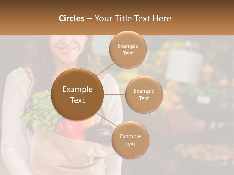 A Woman Holding A Paper Bag Full Of Vegetables PowerPoint Template