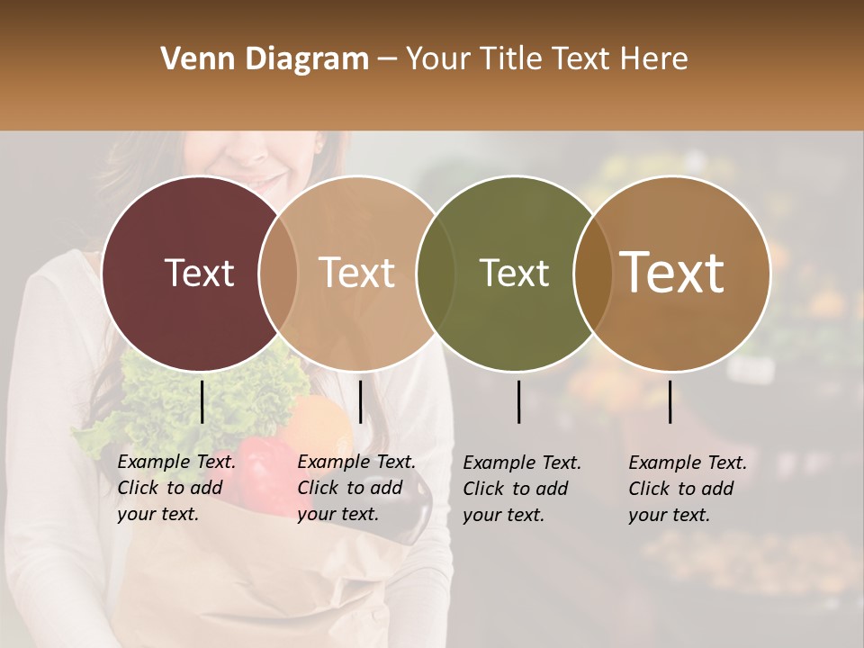 A Woman Holding A Paper Bag Full Of Vegetables PowerPoint Template