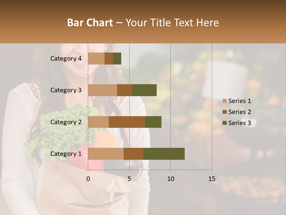 A Woman Holding A Paper Bag Full Of Vegetables PowerPoint Template