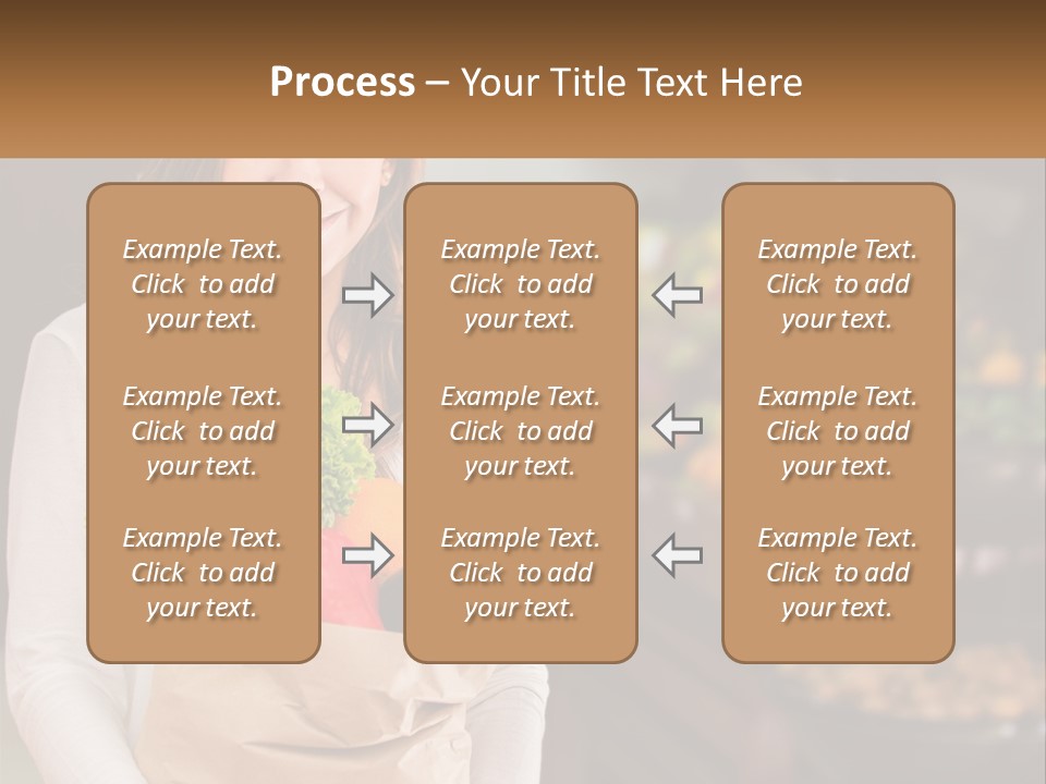 A Woman Holding A Paper Bag Full Of Vegetables PowerPoint Template