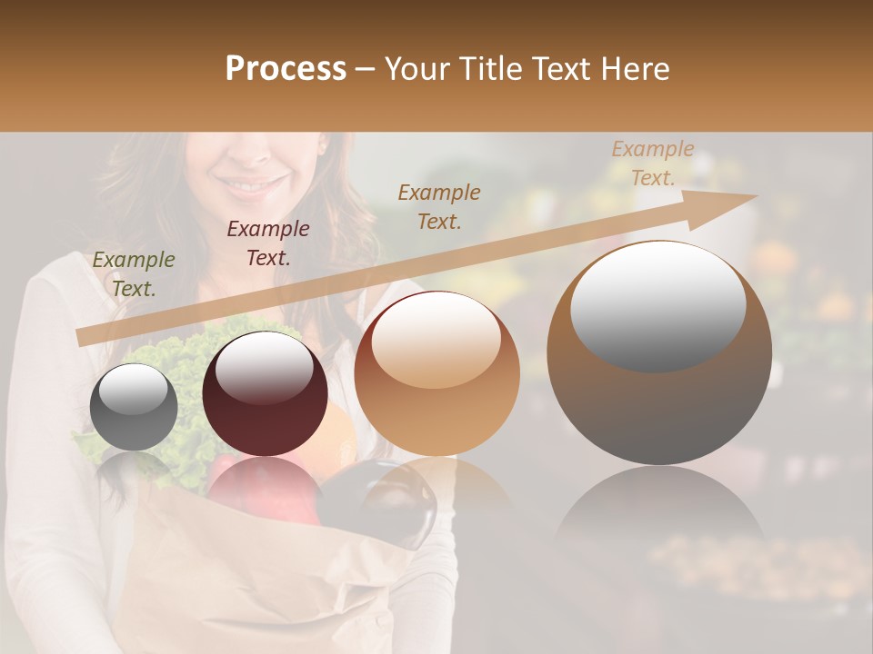 A Woman Holding A Paper Bag Full Of Vegetables PowerPoint Template