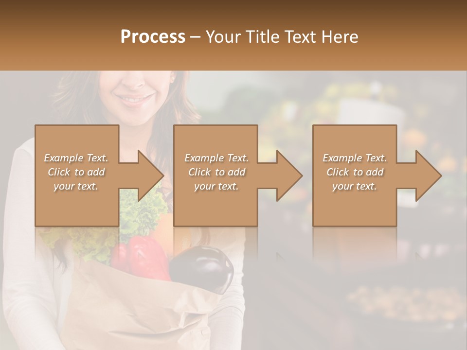 A Woman Holding A Paper Bag Full Of Vegetables PowerPoint Template