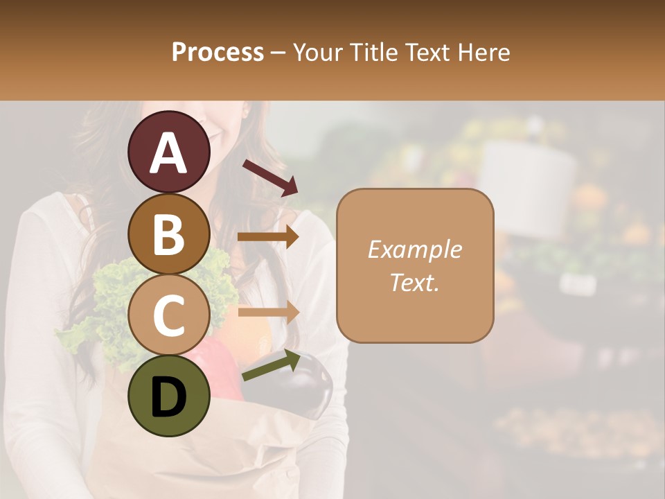 A Woman Holding A Paper Bag Full Of Vegetables PowerPoint Template