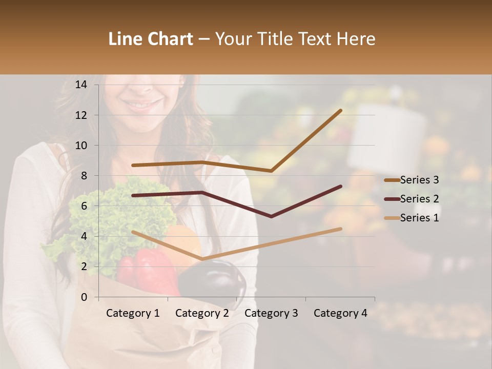 A Woman Holding A Paper Bag Full Of Vegetables PowerPoint Template