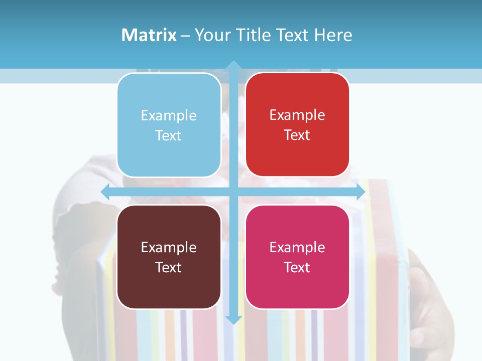 A Girl Holding A Present Box With A Pink Bow PowerPoint Template