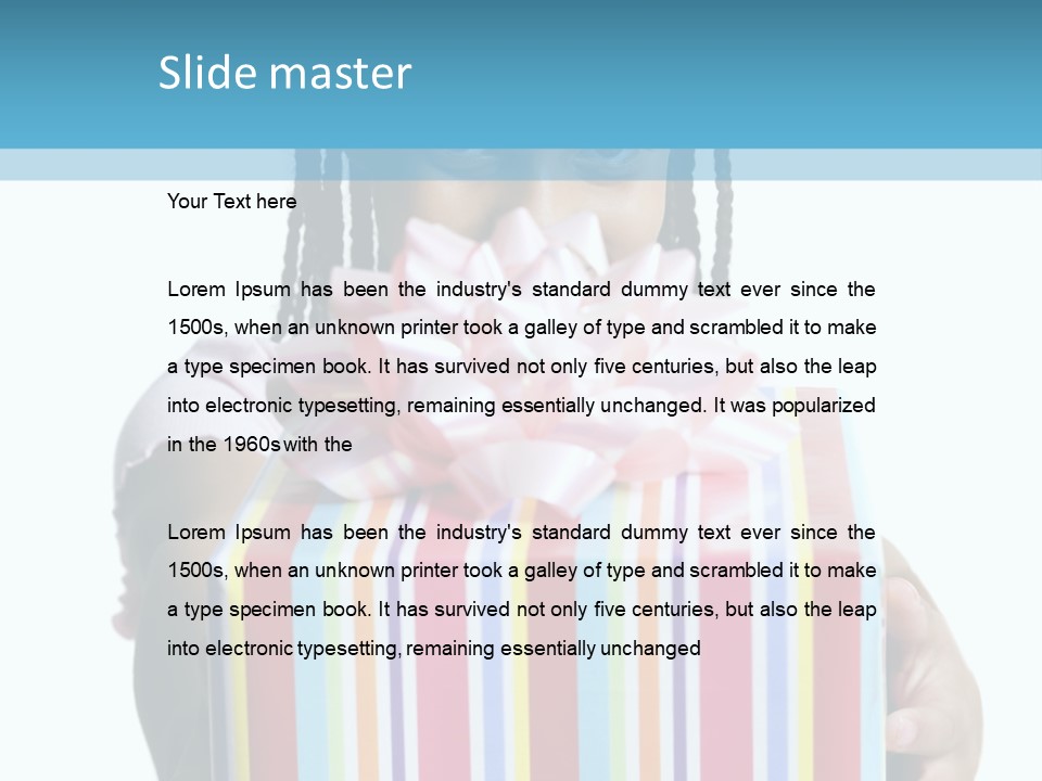 A Girl Holding A Present Box With A Pink Bow PowerPoint Template