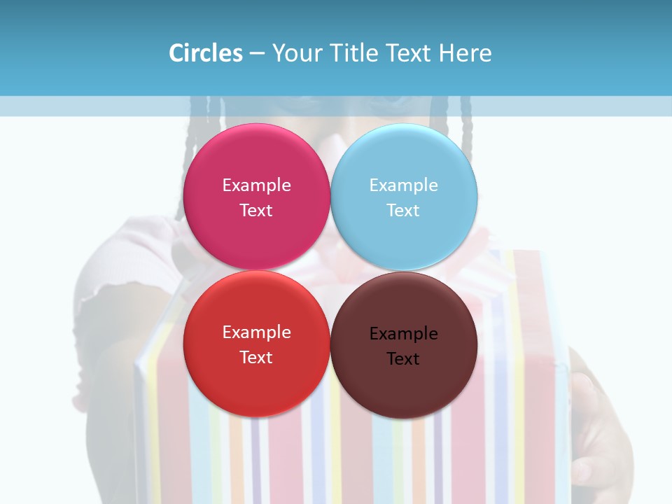 A Girl Holding A Present Box With A Pink Bow PowerPoint Template