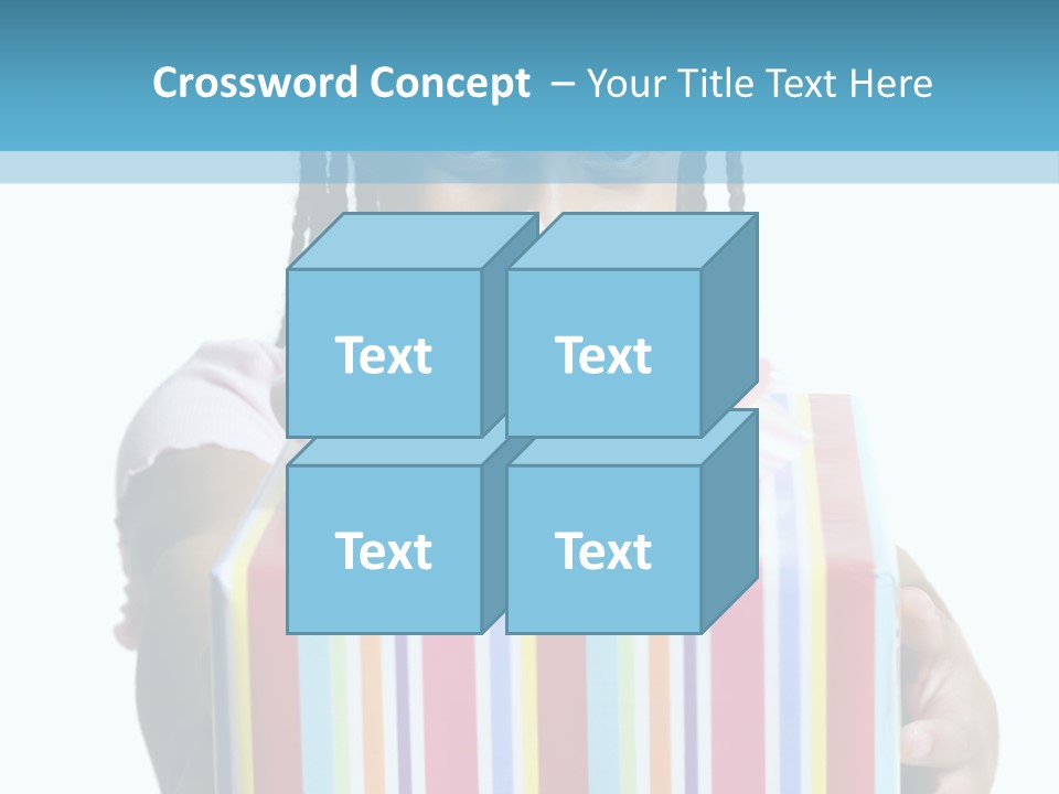 A Girl Holding A Present Box With A Pink Bow PowerPoint Template