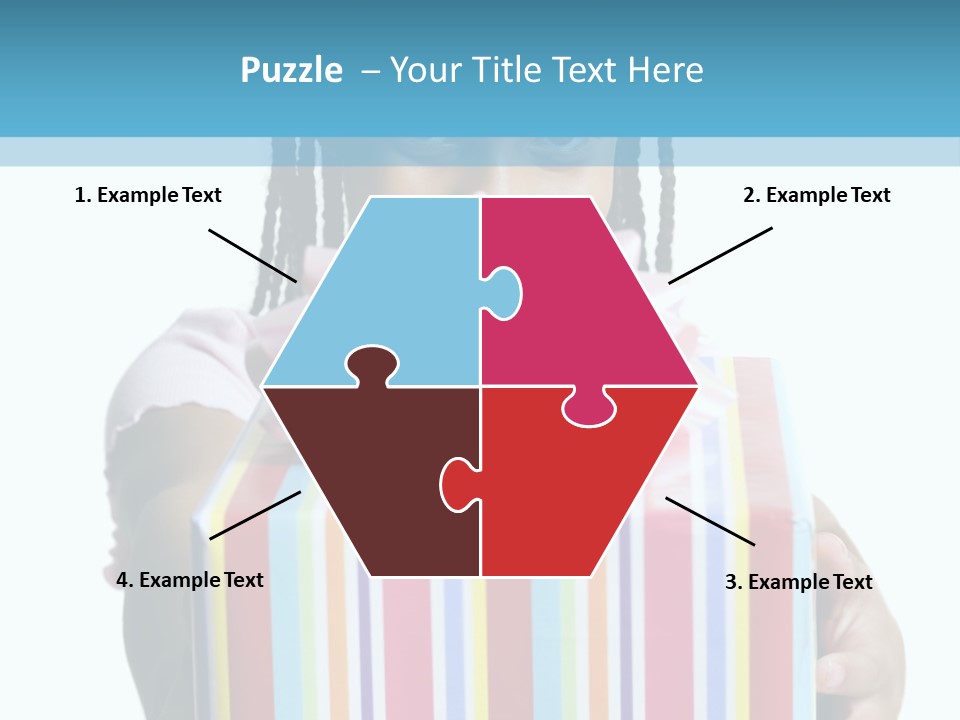 A Girl Holding A Present Box With A Pink Bow PowerPoint Template