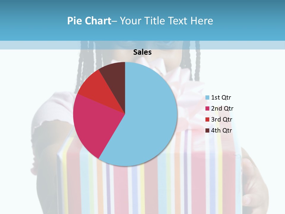 A Girl Holding A Present Box With A Pink Bow PowerPoint Template