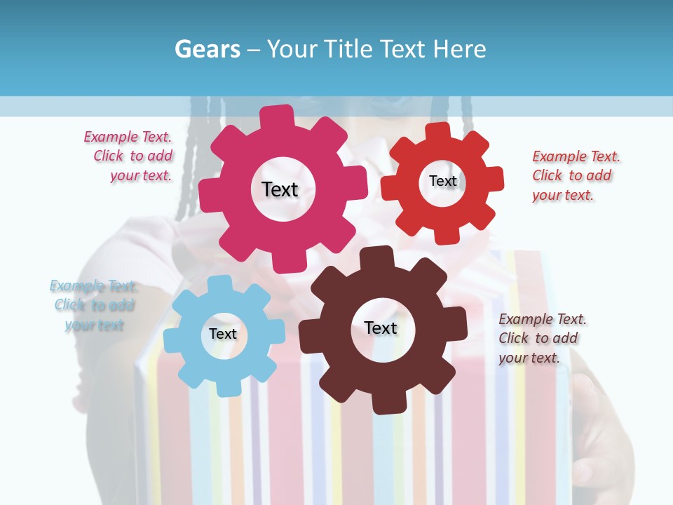 A Girl Holding A Present Box With A Pink Bow PowerPoint Template