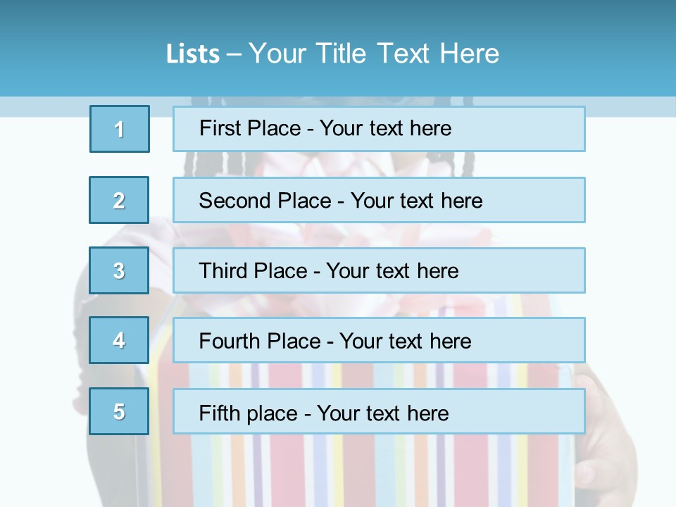 A Girl Holding A Present Box With A Pink Bow PowerPoint Template