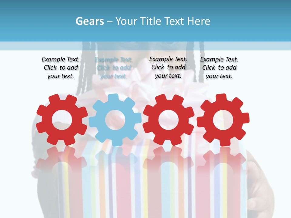 A Girl Holding A Present Box With A Pink Bow PowerPoint Template