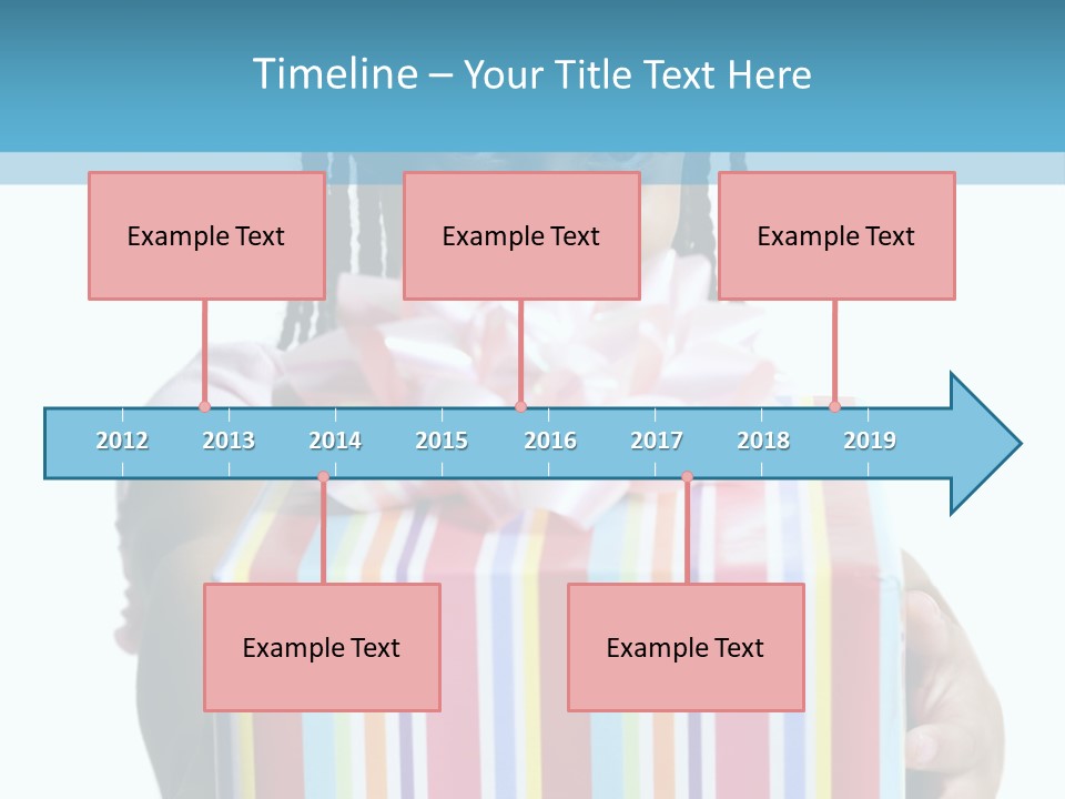 A Girl Holding A Present Box With A Pink Bow PowerPoint Template