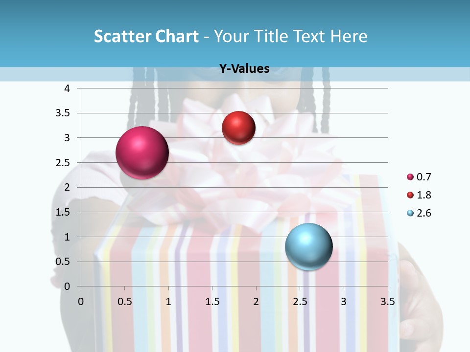 A Girl Holding A Present Box With A Pink Bow PowerPoint Template