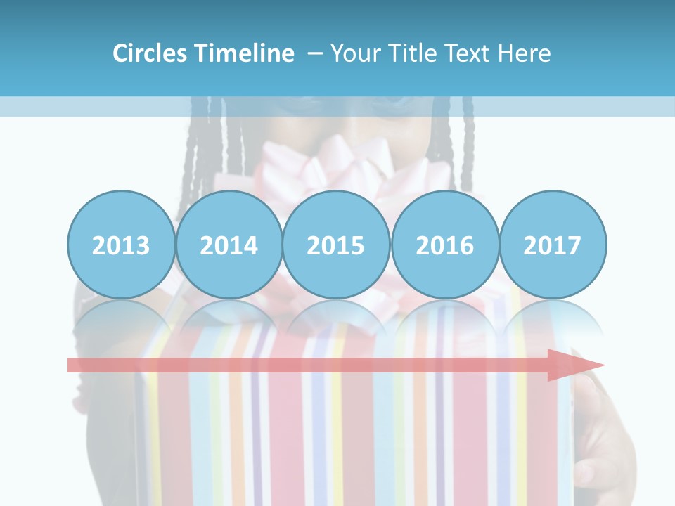 A Girl Holding A Present Box With A Pink Bow PowerPoint Template