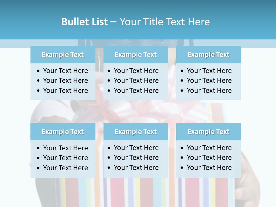 A Girl Holding A Present Box With A Pink Bow PowerPoint Template