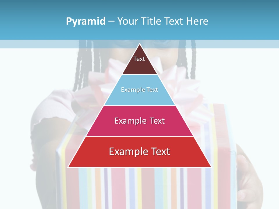 A Girl Holding A Present Box With A Pink Bow PowerPoint Template