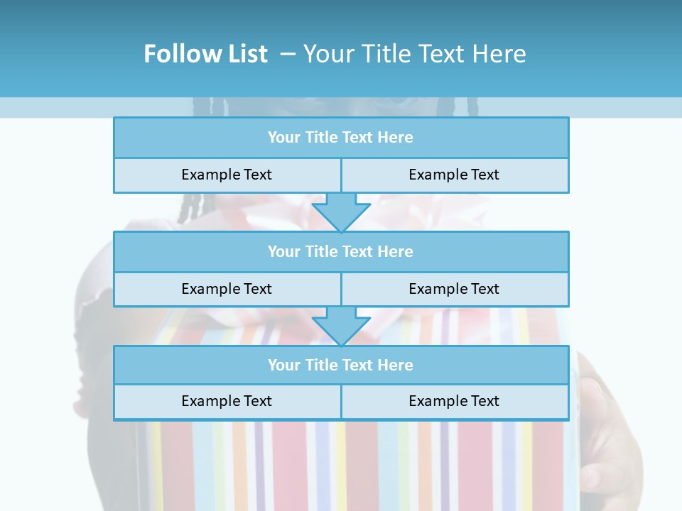 A Girl Holding A Present Box With A Pink Bow PowerPoint Template