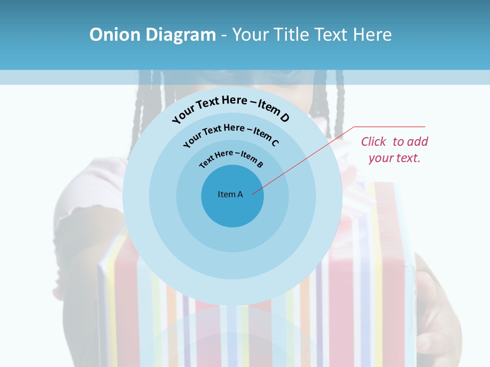 A Girl Holding A Present Box With A Pink Bow PowerPoint Template