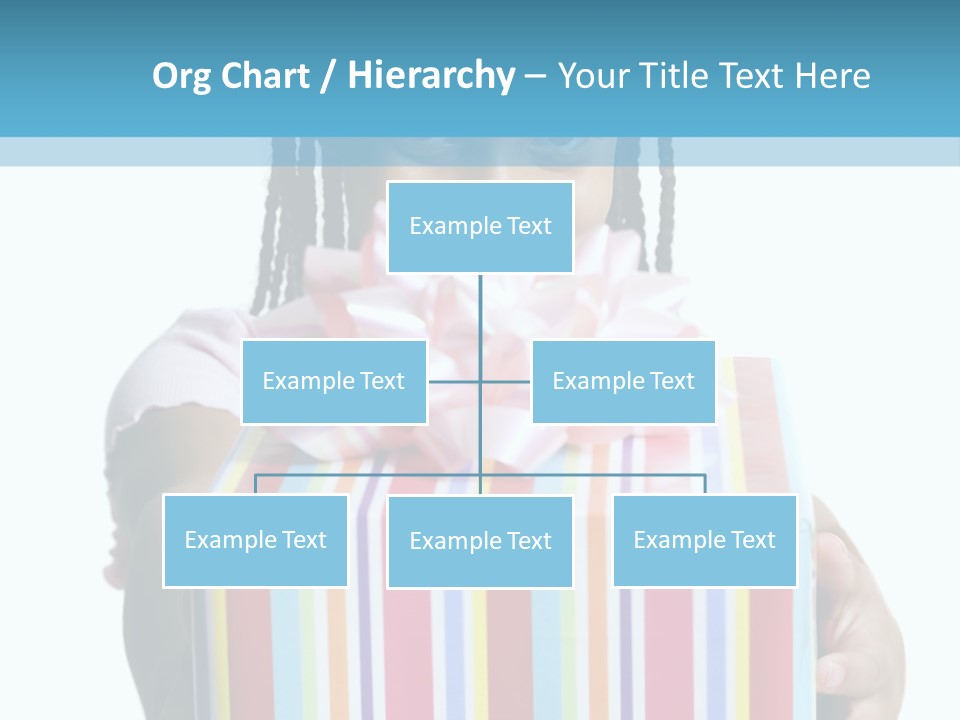 A Girl Holding A Present Box With A Pink Bow PowerPoint Template