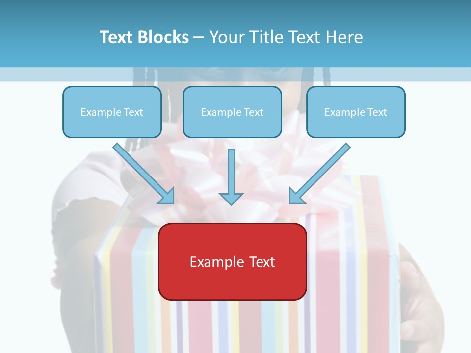 A Girl Holding A Present Box With A Pink Bow PowerPoint Template