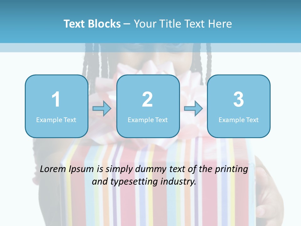 A Girl Holding A Present Box With A Pink Bow PowerPoint Template