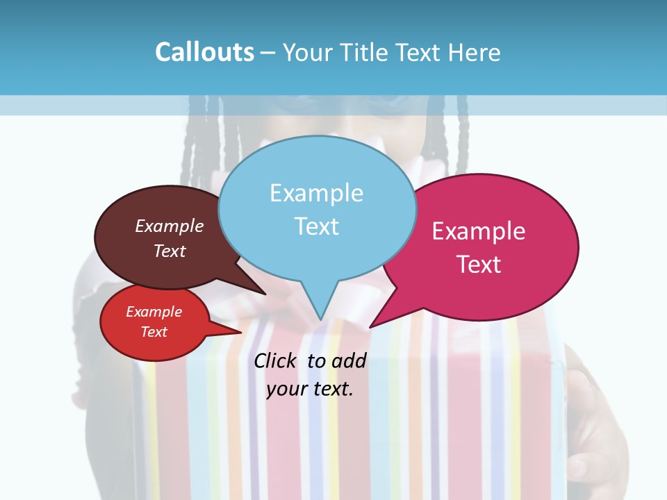 A Girl Holding A Present Box With A Pink Bow PowerPoint Template