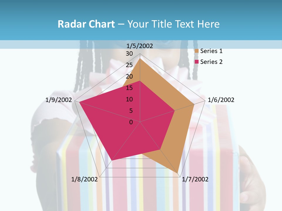 A Girl Holding A Present Box With A Pink Bow PowerPoint Template