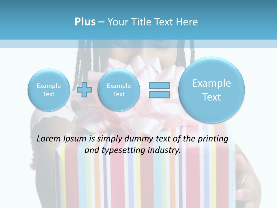 A Girl Holding A Present Box With A Pink Bow PowerPoint Template