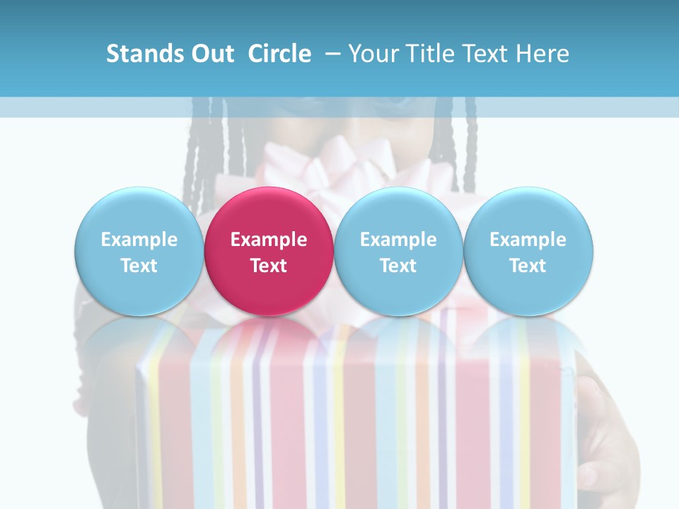 A Girl Holding A Present Box With A Pink Bow PowerPoint Template